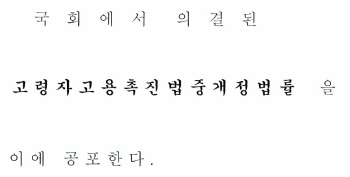 고령자고용촉진법중개정법률(제6849호)