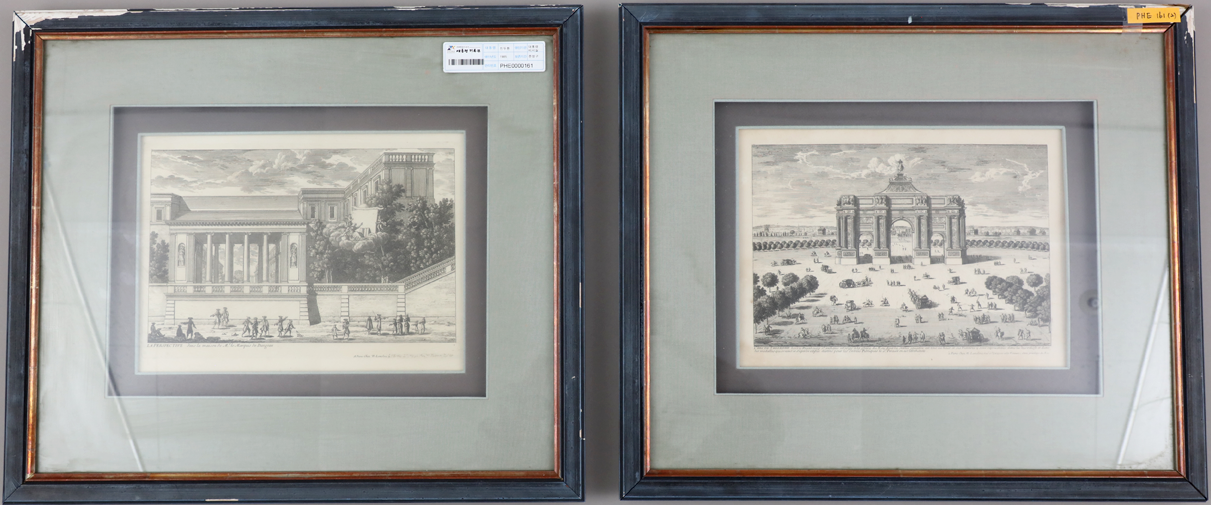 중세 프랑스 개선문 풍경 세밀화