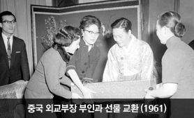 중국 외교부장 부인과 선물 교환(1961년)